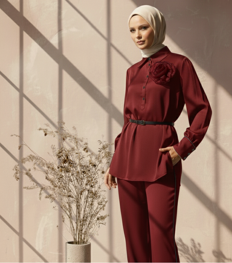 Sculpted Bloom Pant Set