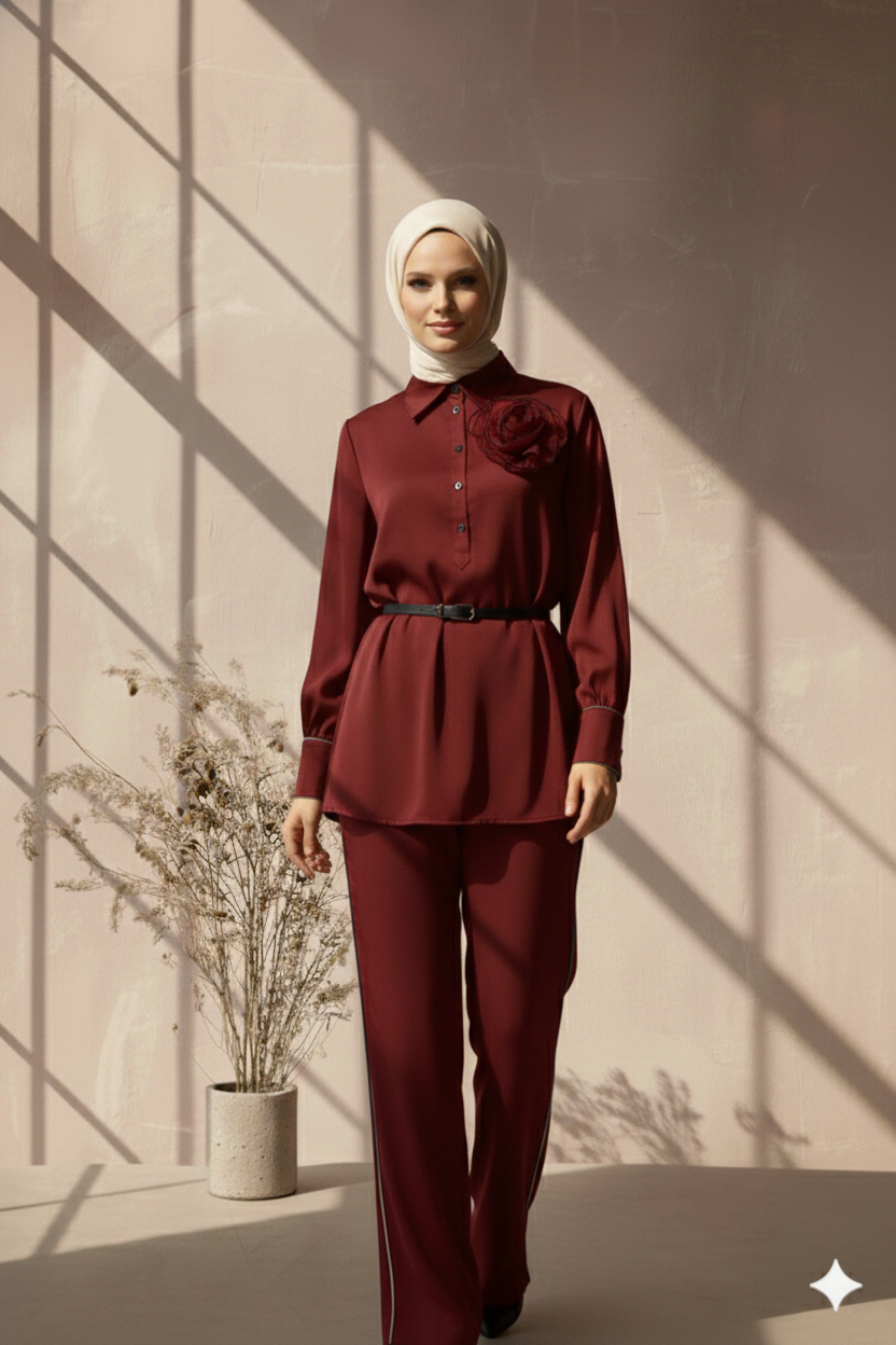 Sculpted Bloom Pant Set