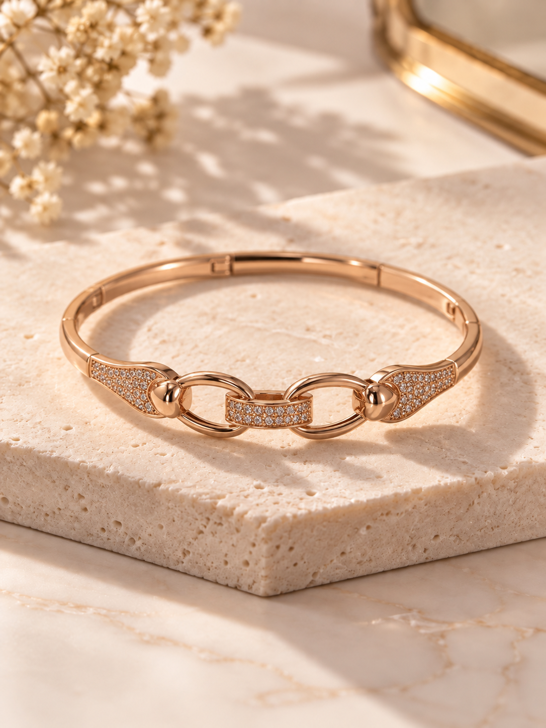 The Linked Elegance Pavé Bangle