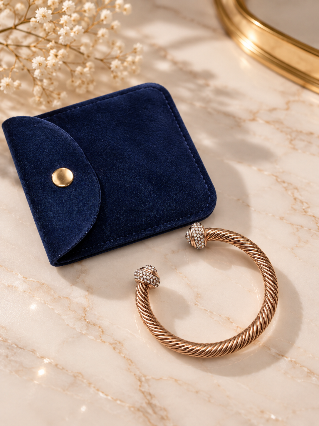 #Style_The Twisted Pavé Cuff Bracelet